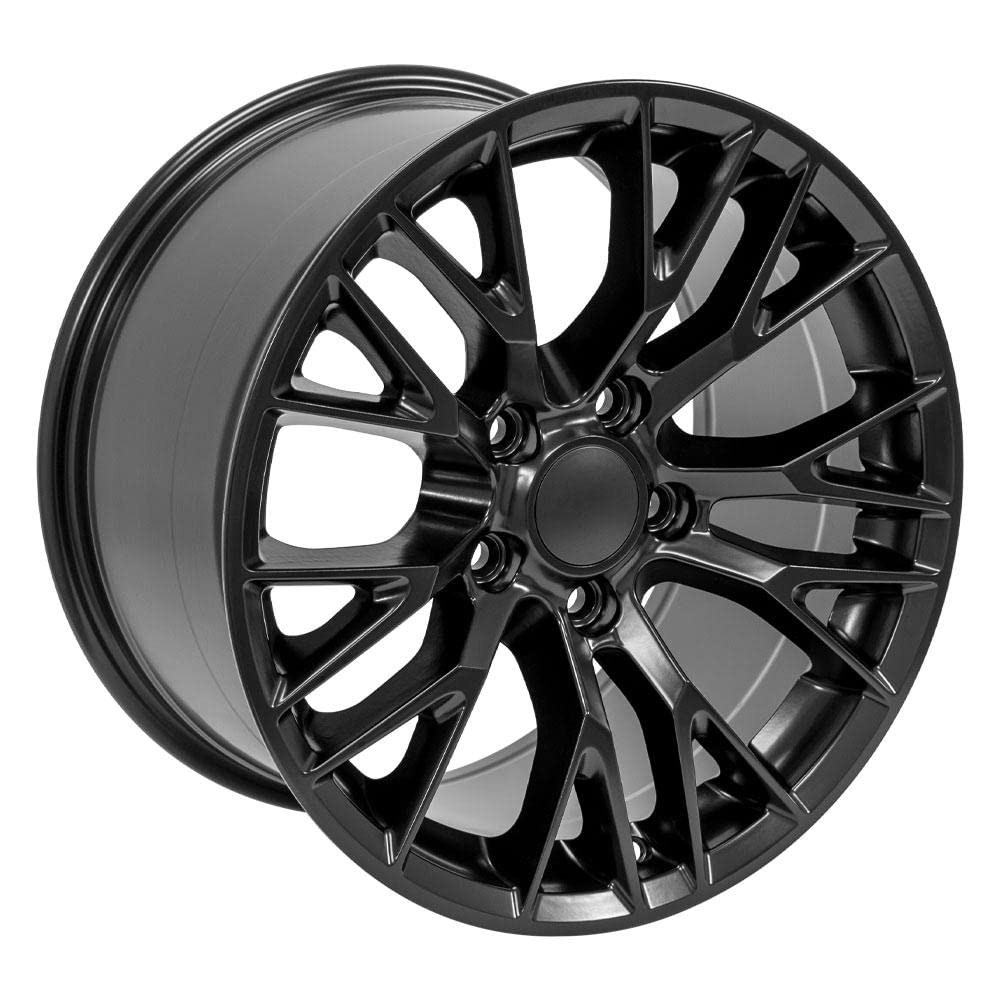 CV22 OE Wheels 17 Inch Rim Fits Corvette C7 Z06 Style 5x120.65 17x9.5 Satin Black - Hollander 5734 (1)