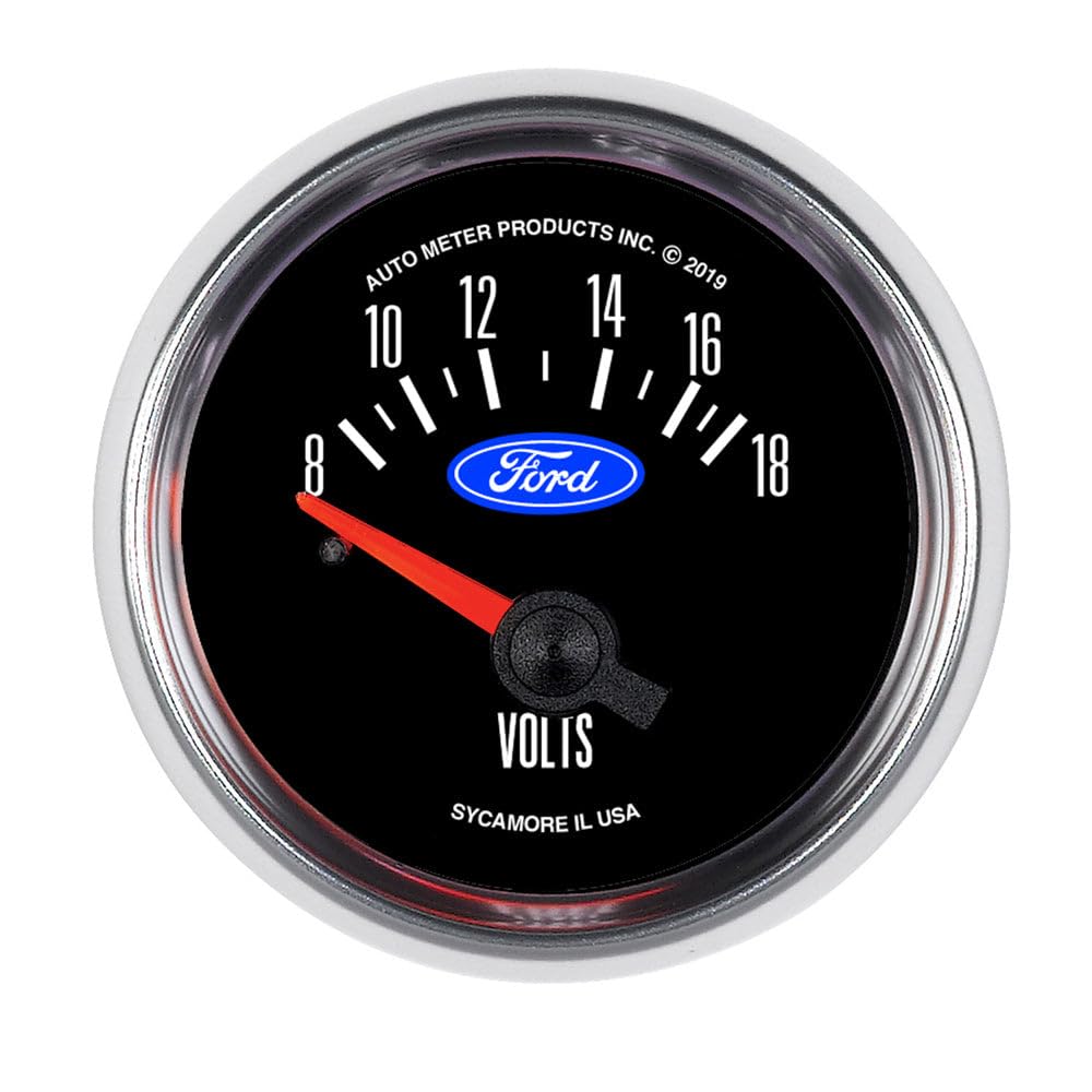 AUTO METER Gauge, AUTO METER 2 1/16", 18V, Elec, Ford Racing (880823)