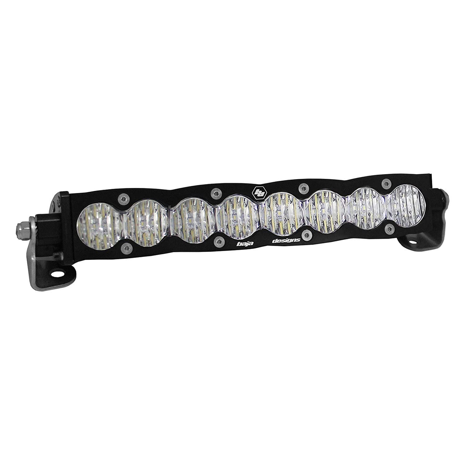 Baja Designs S8 10" LED Light Bar - Wide Cornering Beam - Slim Off-Road LED Light Bar for Trucks, Wranglers, 4x4, UTV, ATV - Amber Backlight (Clear Lens)