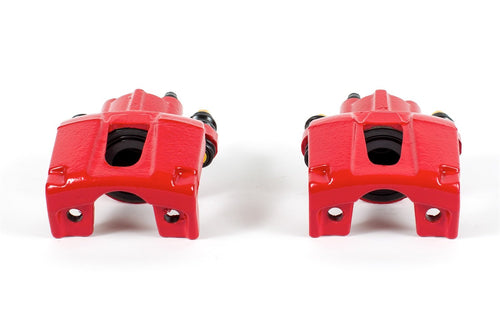Power Stop S2948 Rear Pair of High-Temp Red Powder Coated Calipers