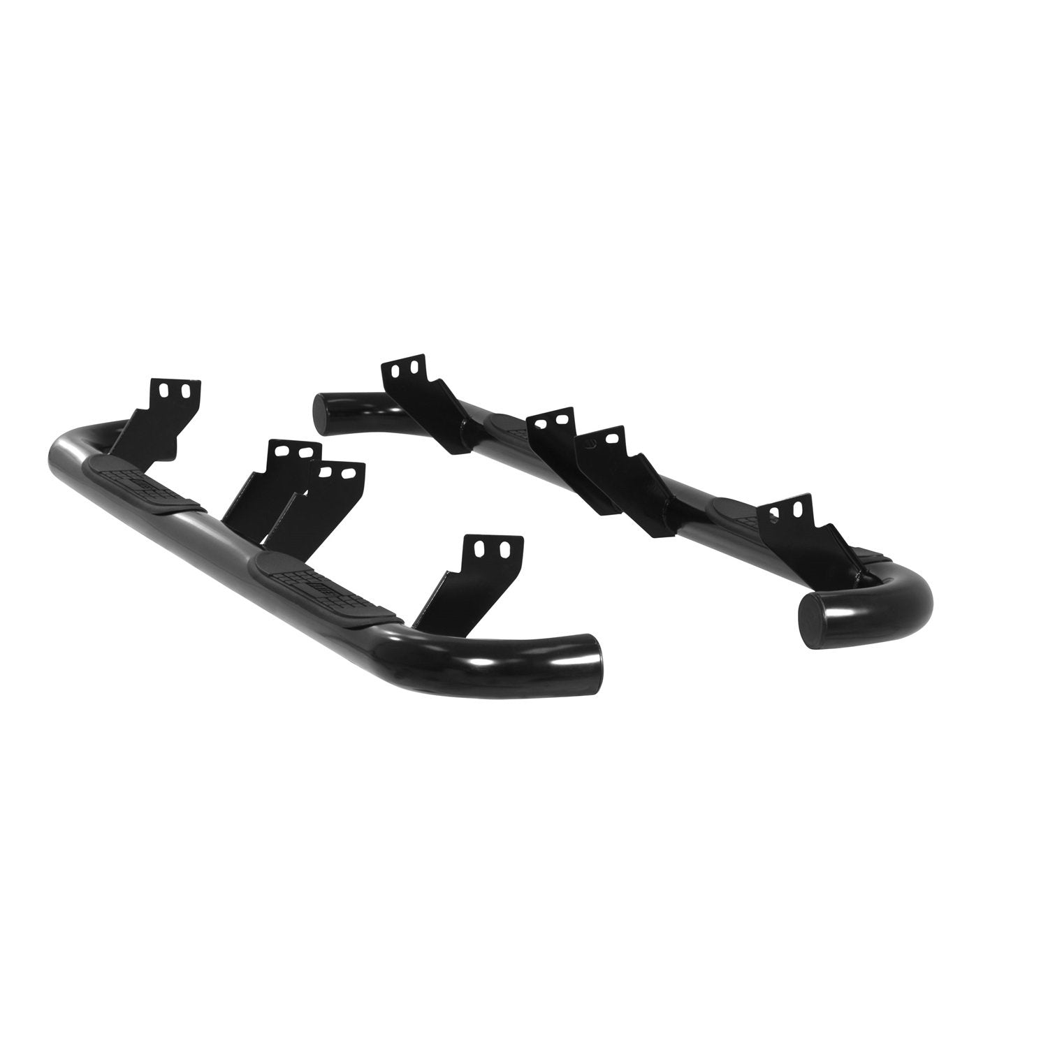 3-Inch Round Black Steel ARIES Nerf Bars, No-Drill, Fits Select Hummer H2