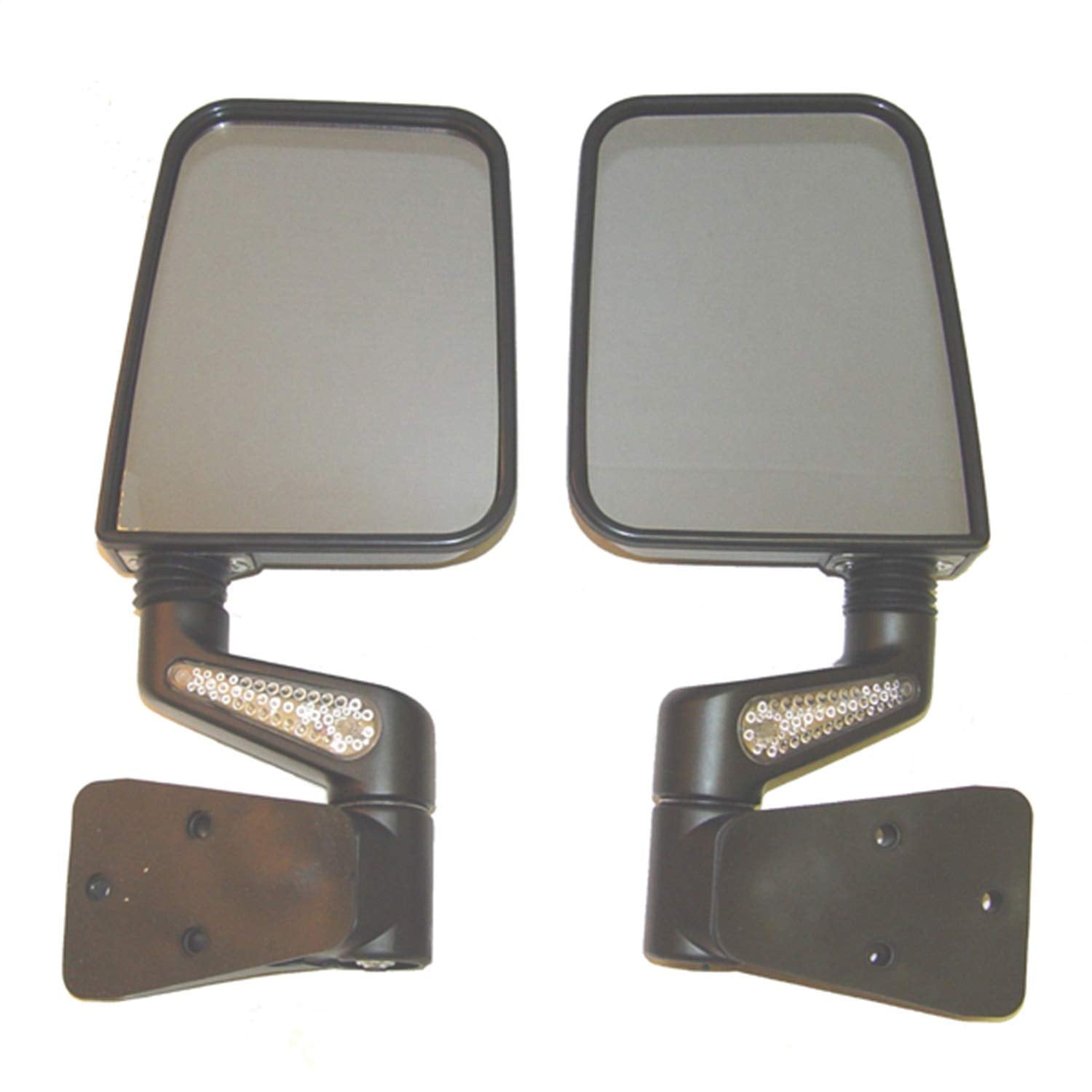 Door Mirror Kit, Rugged Ridge | LED Turn Signals, Heated, Black | 11015.20 | Fits 1987-2002 Jeep Wrangler YJ/TJ