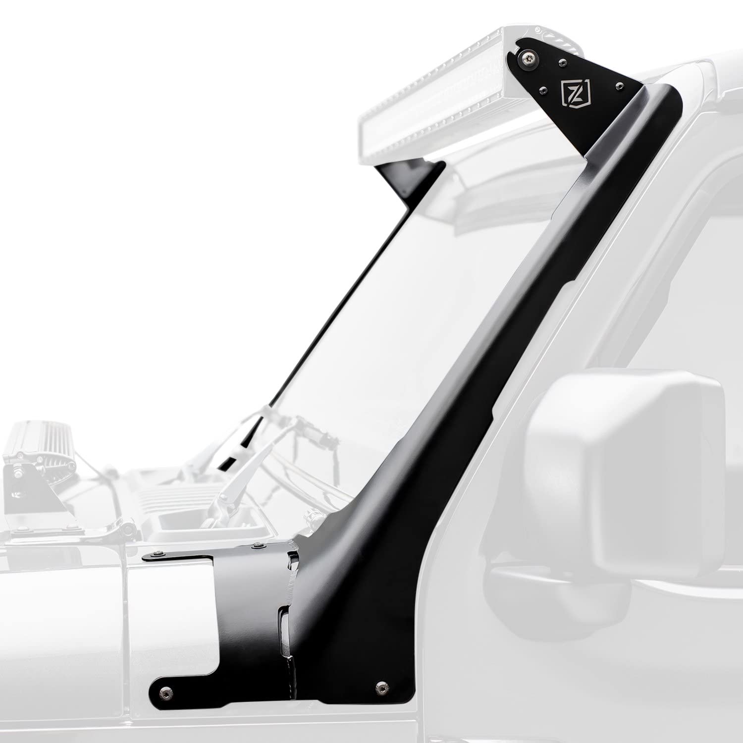 Front Roof Jeep JL, Gladiator LED Bracket to mount (1) 50 or 52 Inch Staight Light Bar - PN #Z374831
