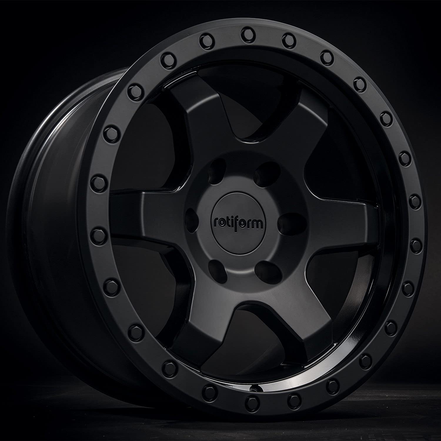 17x9 Rotiform R151 Six OR 6x5.5" +1mm Matte Black Wheel Rim 17" Inch