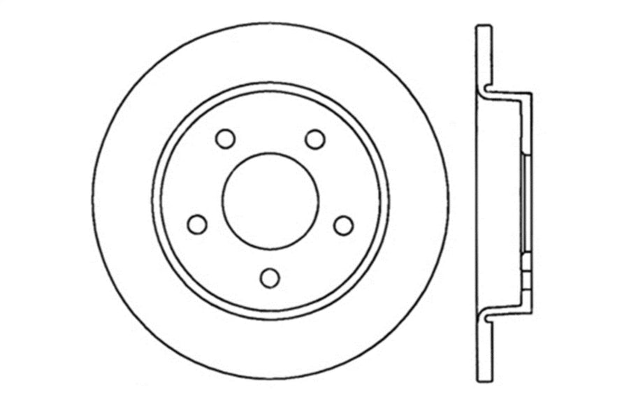Sport Drilled/Slotted Brake Rotor StopTech 127.45066L (Rear Left), 1 Pack