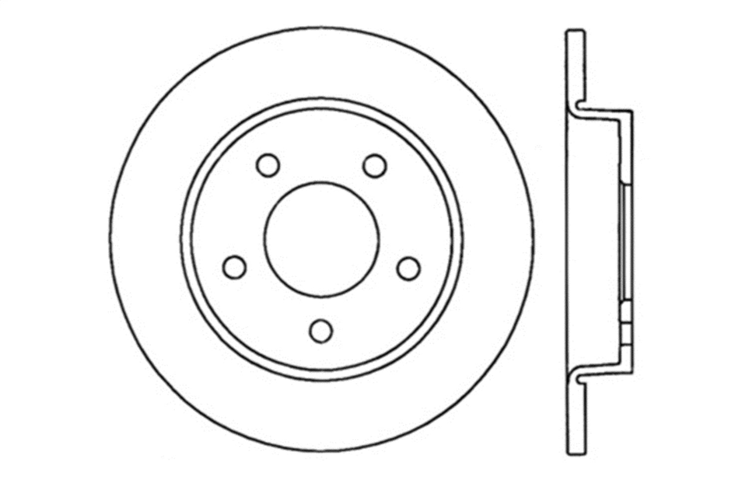 StopTech Centric 127.45066R Sport Drilled/Slotted Brake Rotor (Rear Right), 1 Pack