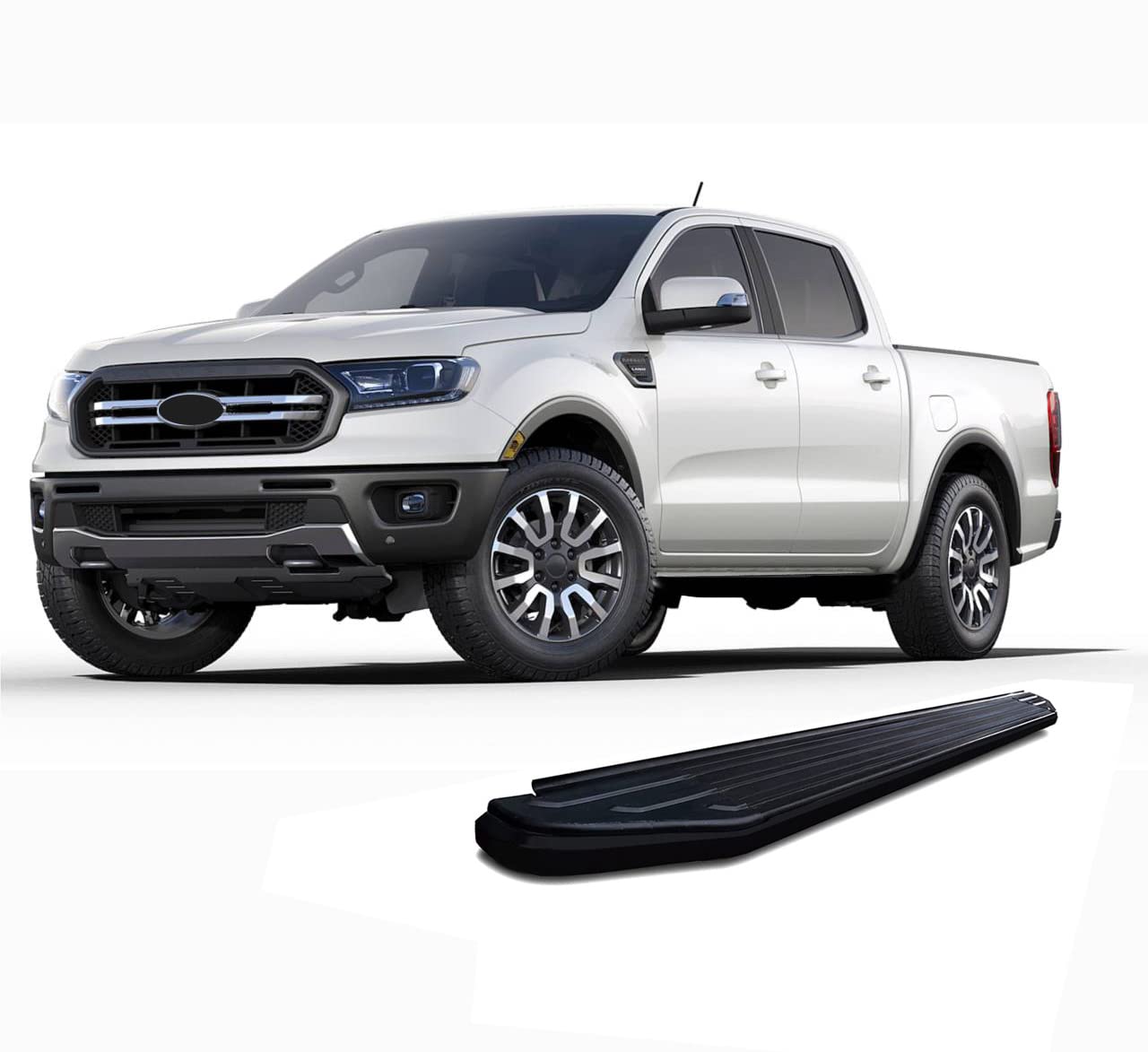 Peerless Black Horse Running Boards Black Compatible with 2019-2023 Ford Ranger-PR-F182BK