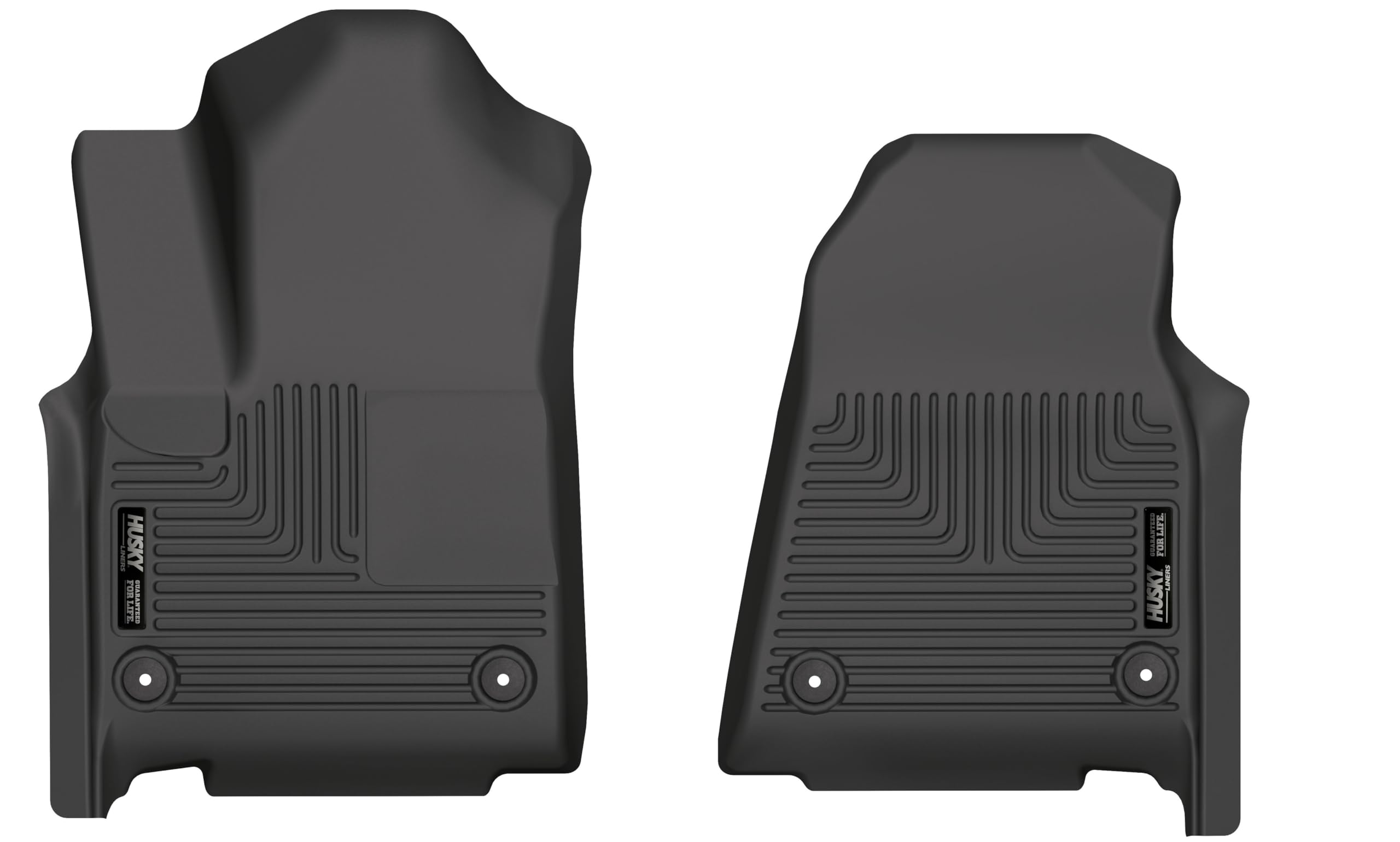 Weatherbeater Husky Liners Floor Mats | Fits 2022-2025 Jeep Wagoneer w/ 2nd Row Bucket Seat | Front Row, 1-pc Black - 17161