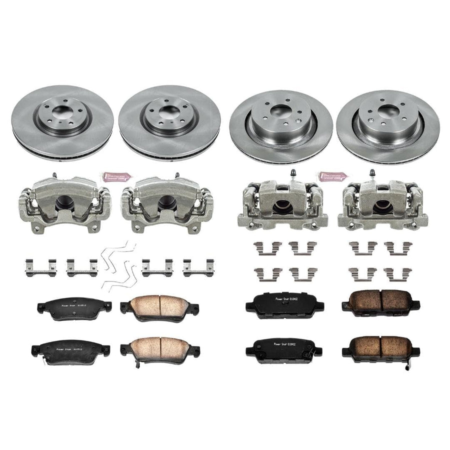 Power Stop KCOE2862 1-Click OE Replacement Brake Kit with Calipers For INFINITI G35 2007-2008, INFINITI G37 2008-2013 [Model Specific]