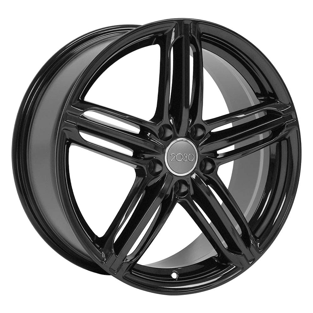 18 Inch OE Wheels AU12 Rim Fits RS6 Style 5x112 18x8 Gloss Black - Hollander 58840 (1)