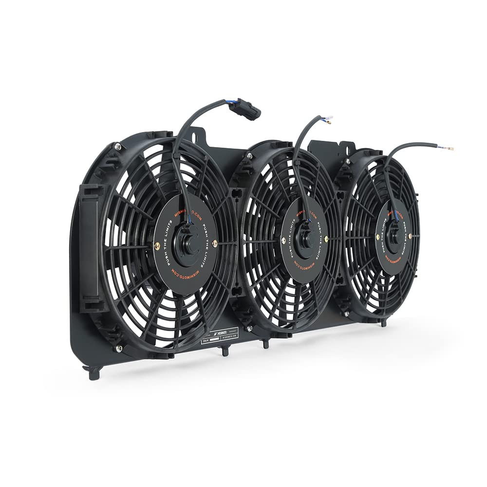 Mishimoto Aluminum Performance Fan Shroud w/Controller Compatible with Jeep Cherokee XJ 4.0L 1989-2001, Black