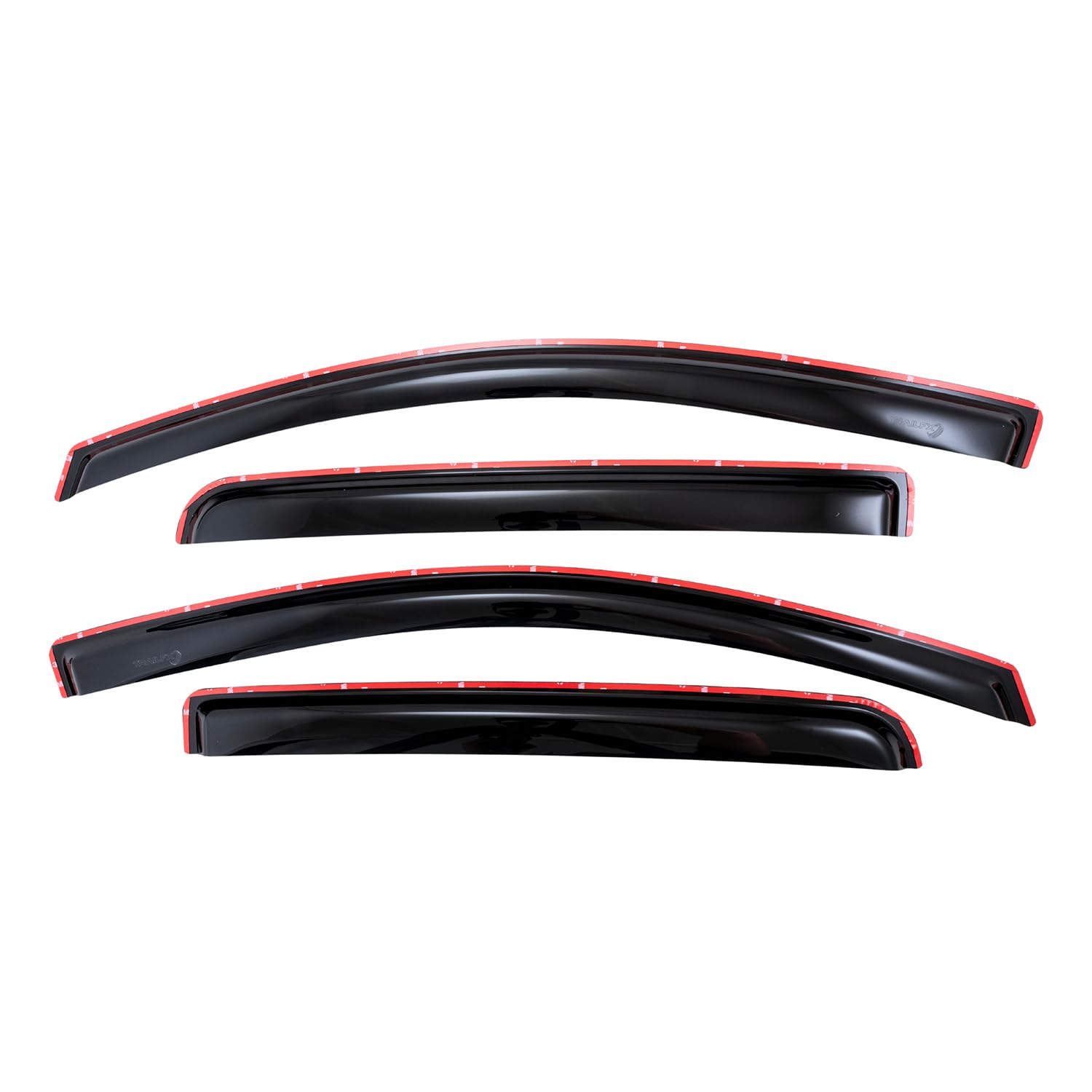 TrailFX Window Vents Smoked Rainguards Fits Chevrolet Colorado 2015-2022 Crew Cab in-Channel 4-Piece Low Profile Acrylic Rainguard Set TrailFX 4995IC