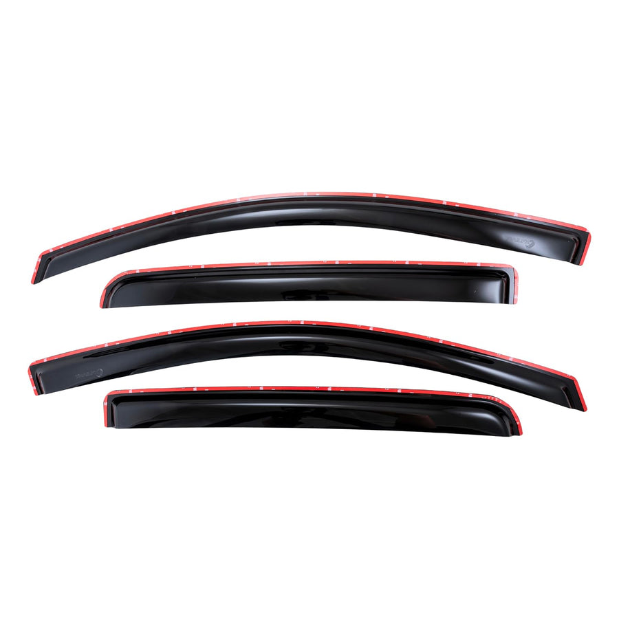 TrailFX Window Vents Smoked Rainguards Fits Chevrolet Colorado 2015-2022 Crew Cab in-Channel 4-Piece Low Profile Acrylic Rainguard Set TrailFX 4995IC
