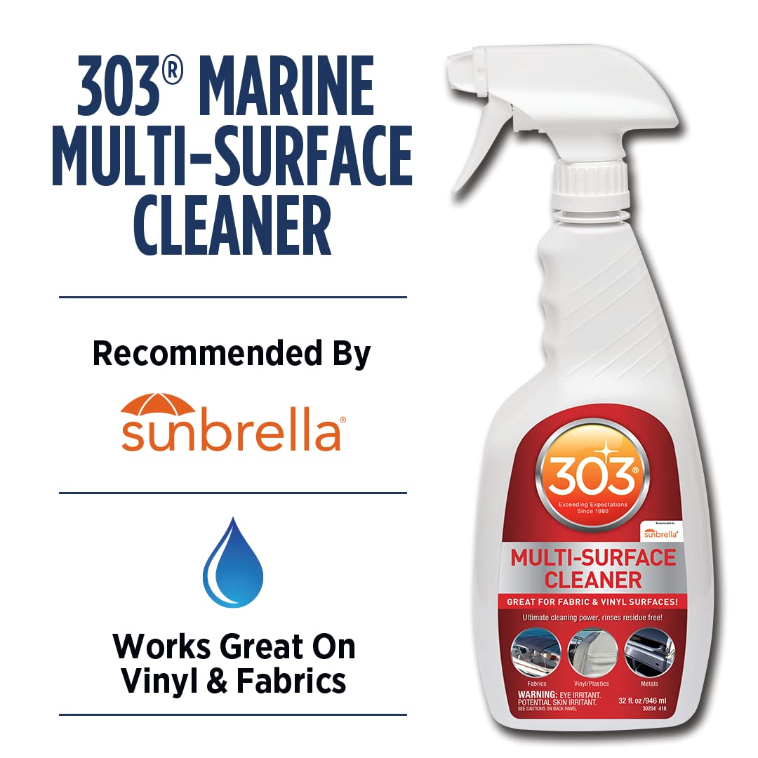 303 Multi-Surface Cleaner - Cleans Safely All Water Safe Surfaces - Ultimate Cleaning Power - Rinses Residue Free - Recommended By Sunbrella, 32 fl. oz. (30204)