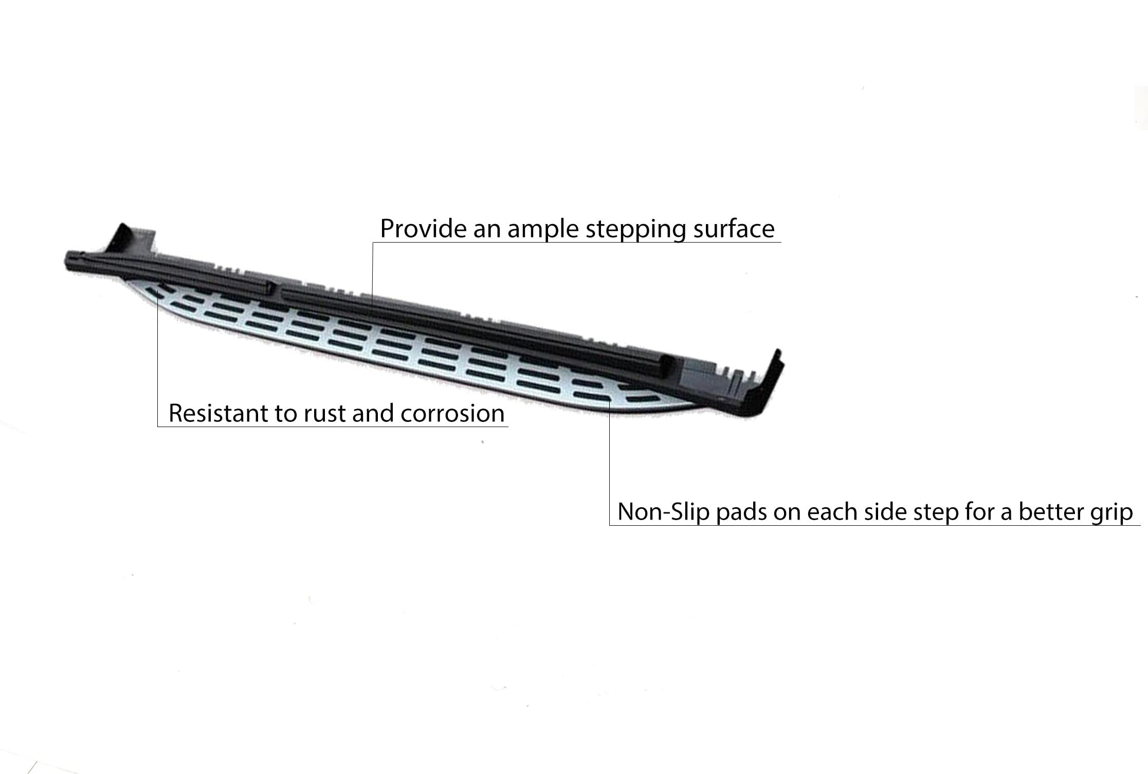 Aluminum Black Horse OEM Replica Running Boards Compatible with2020-2024 Mercedes-Benz GLS450/GLS580