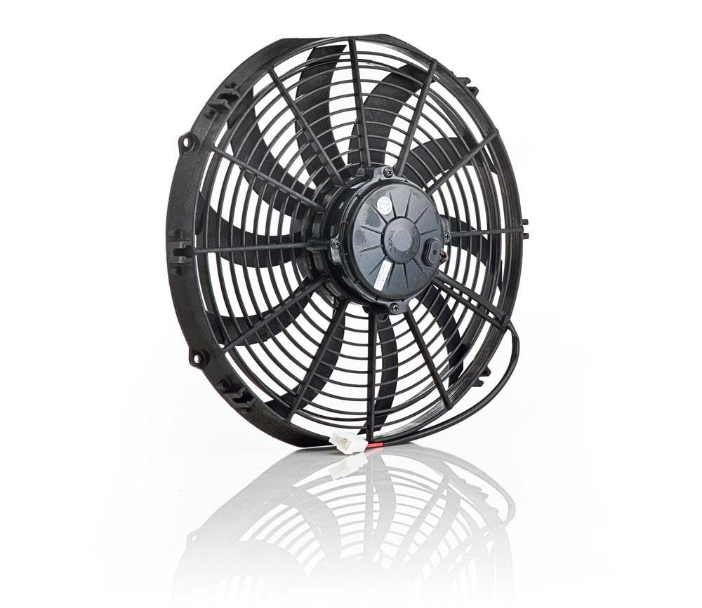 75036 Be Cool Euro-Black 12" High-Torque Electric Pusher Fan