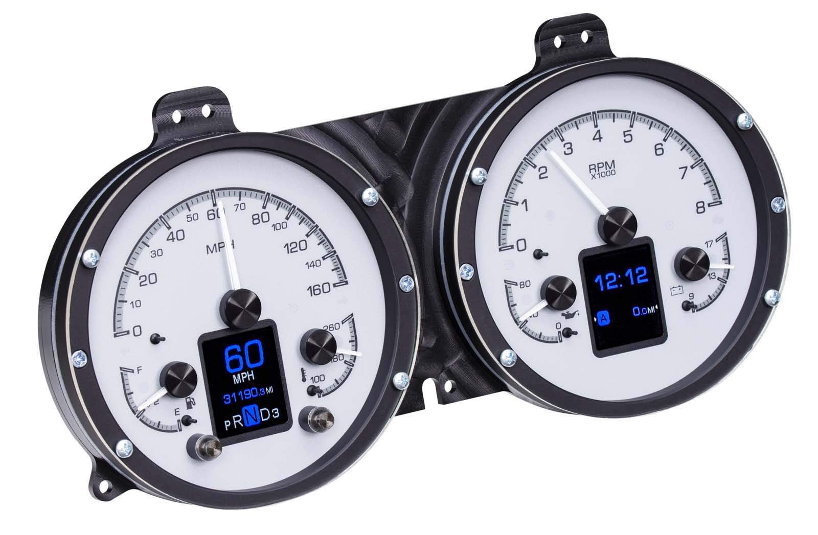 Dakota Digital Customizable Gauge Kit 67 68 Chevy Camaro Silver Alloy HDX-67C-CAM-S