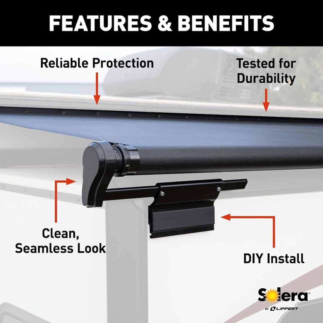 White Solera Slide Topper Awning - 14'6" (14'1" Fabric)