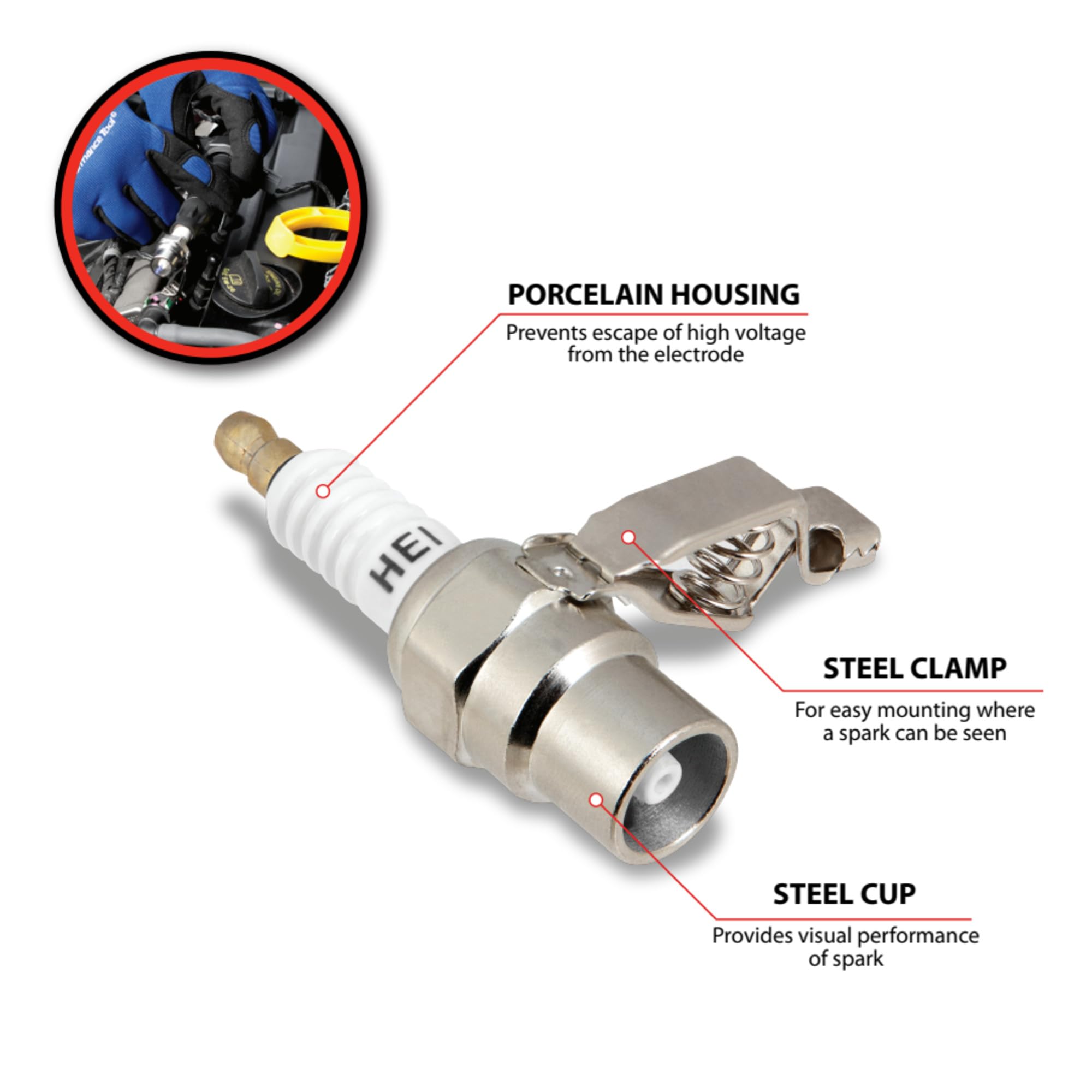 Ignition Spark Tester Performance Tool W86553 - Checks Spark Plug Energy without Removal for DIS & HEI Electronic Ignition Systems