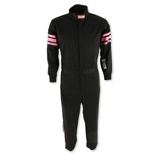 Pro-1 RaceQuip® Driving Suit SFI 3.2A/1 Black/Pink Stripe Youth XS
