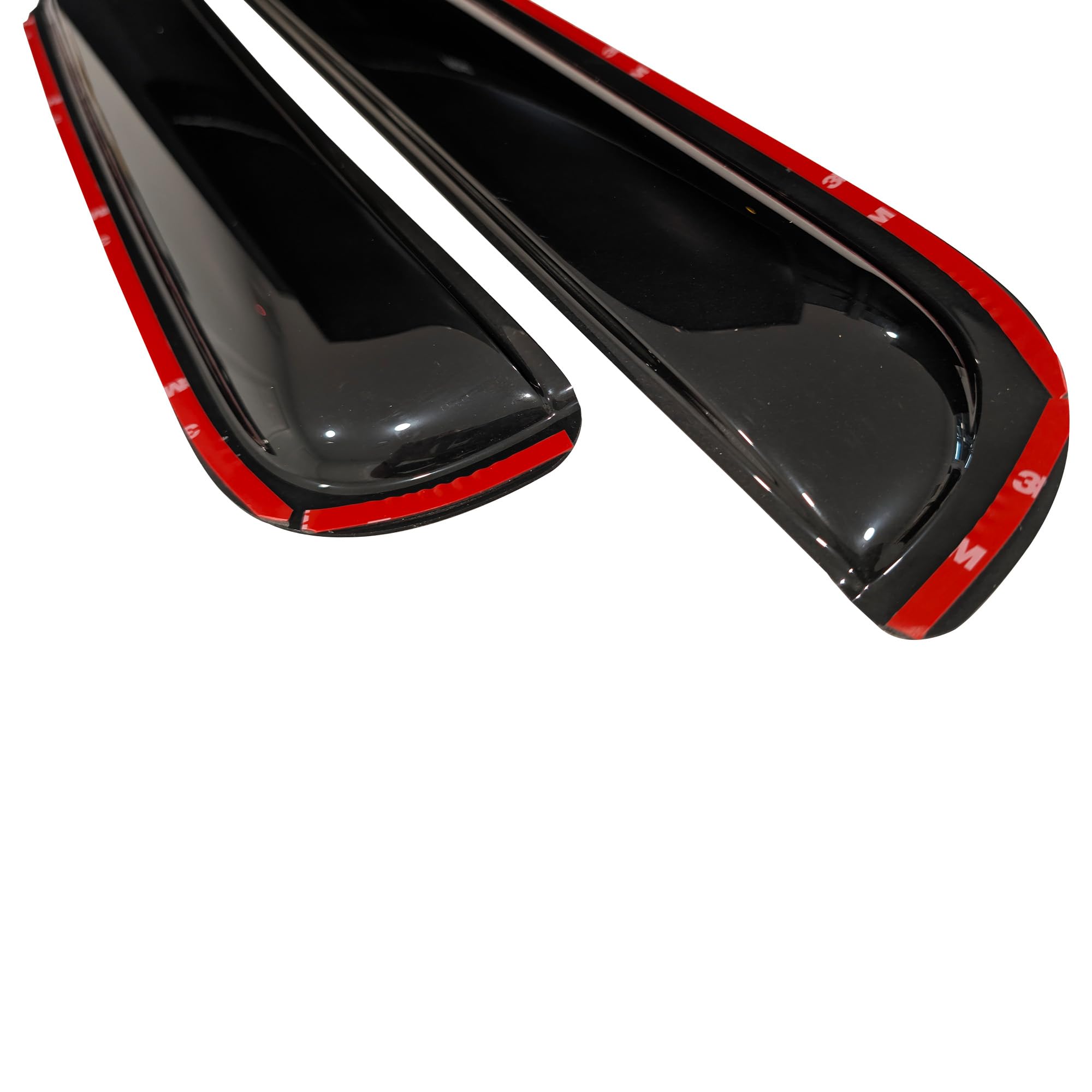 Off Road Black Horse [BHOR] in Channel Rain Guards/Wind Deflectors Compatible with 2013-2018 Nissan Pathfinder Smoke 4 PCs - 141531-IN