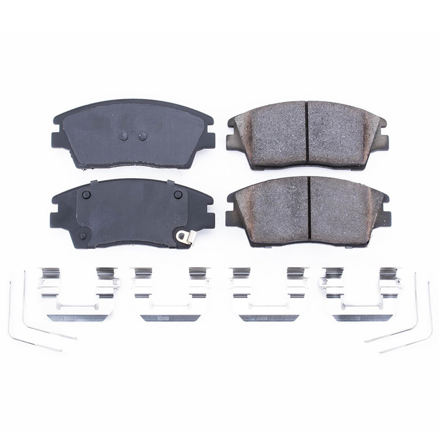 Power Stop Front Brake Kit For Hyundai Elantra 2017-20 |Kia Sportage 2017-22 |Tucson 2016-21 - Ceramic Brake Pads With Installation Hardware, 17-1847