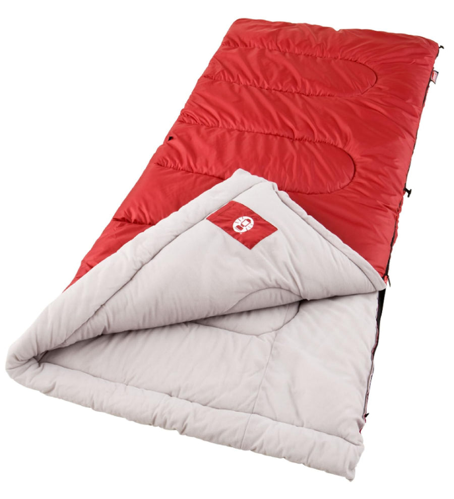 Coleman 30⁰F Palmetto Adult Sleeping Bag, Cool-Weather Sleeping Bag with Snag-Free Zipper & Soft Liner, Machine Washable