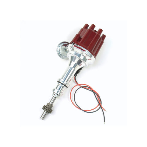 Pertronix D131701 Flame-Thrower Vacuum Advance Plug and Play Red Cap Billet Electronic Distributor with Ignitor II Technology for Ford 351W