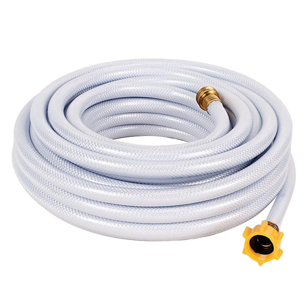 25-Ft Camco TastePURE - RV Drinking Water Hose - Contains No Lead, No BPA & No Phthalate - Features Reinforced Design & Crafted of PVC - 1/2” Inside Diameter, Made in the USA (22733)