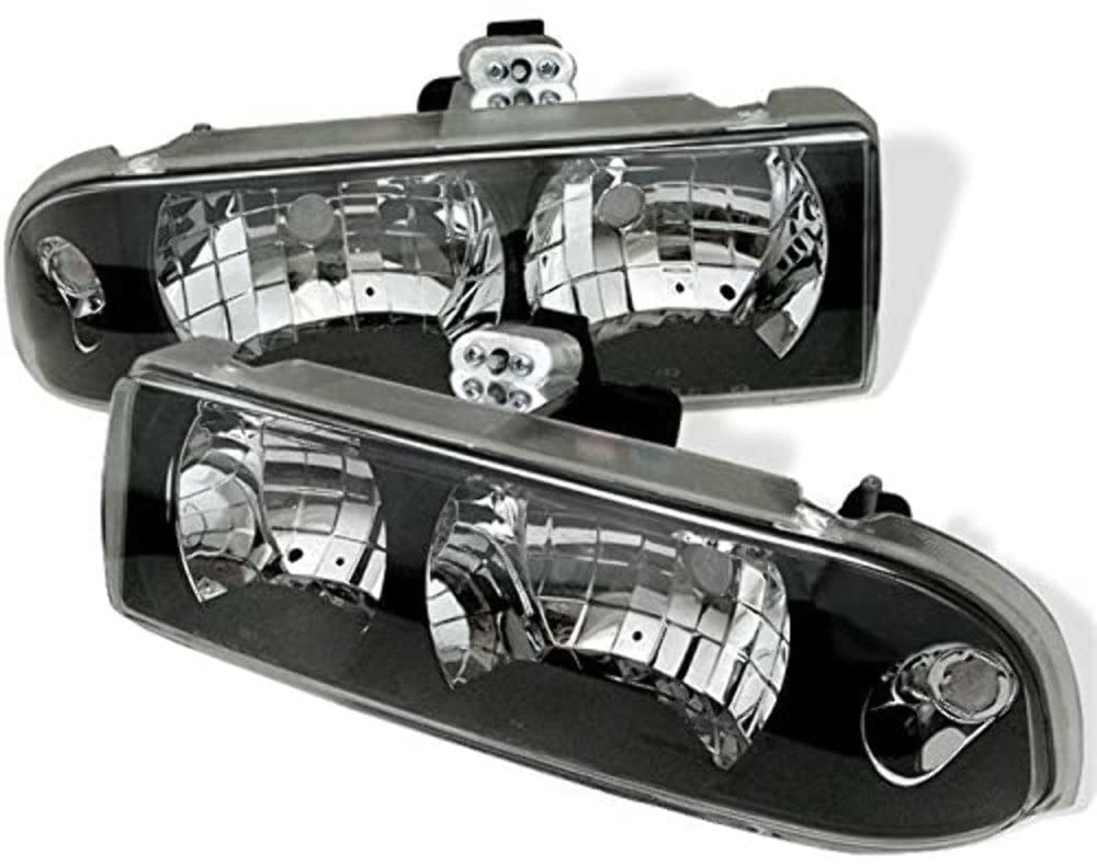Black/Clear Spyder Auto 5012425 Crystal Headlights