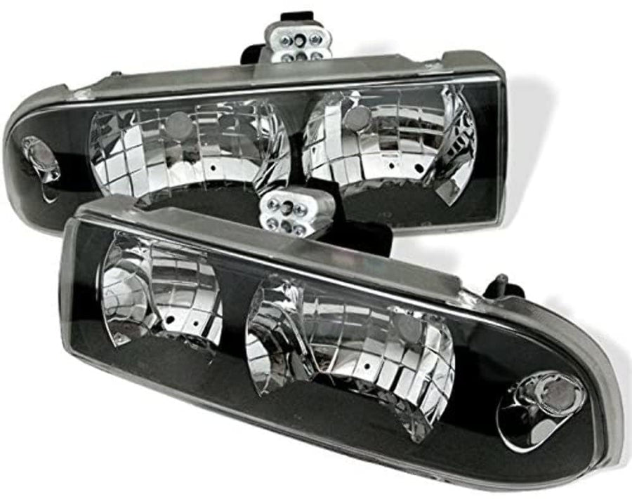 Black/Clear Spyder Auto 5012425 Crystal Headlights