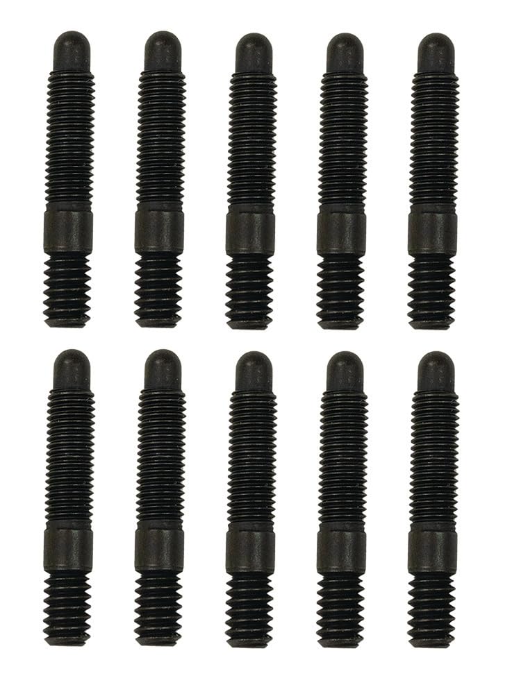 Bullet Nose Moroso Studs, 1/4-20 x 1/4-28 x 1.5" Length, Pack of 10