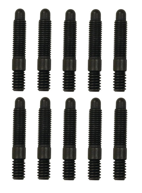 Bullet Nose Moroso Studs, 1/4-20 x 1/4-28 x 1.5" Length, Pack of 10