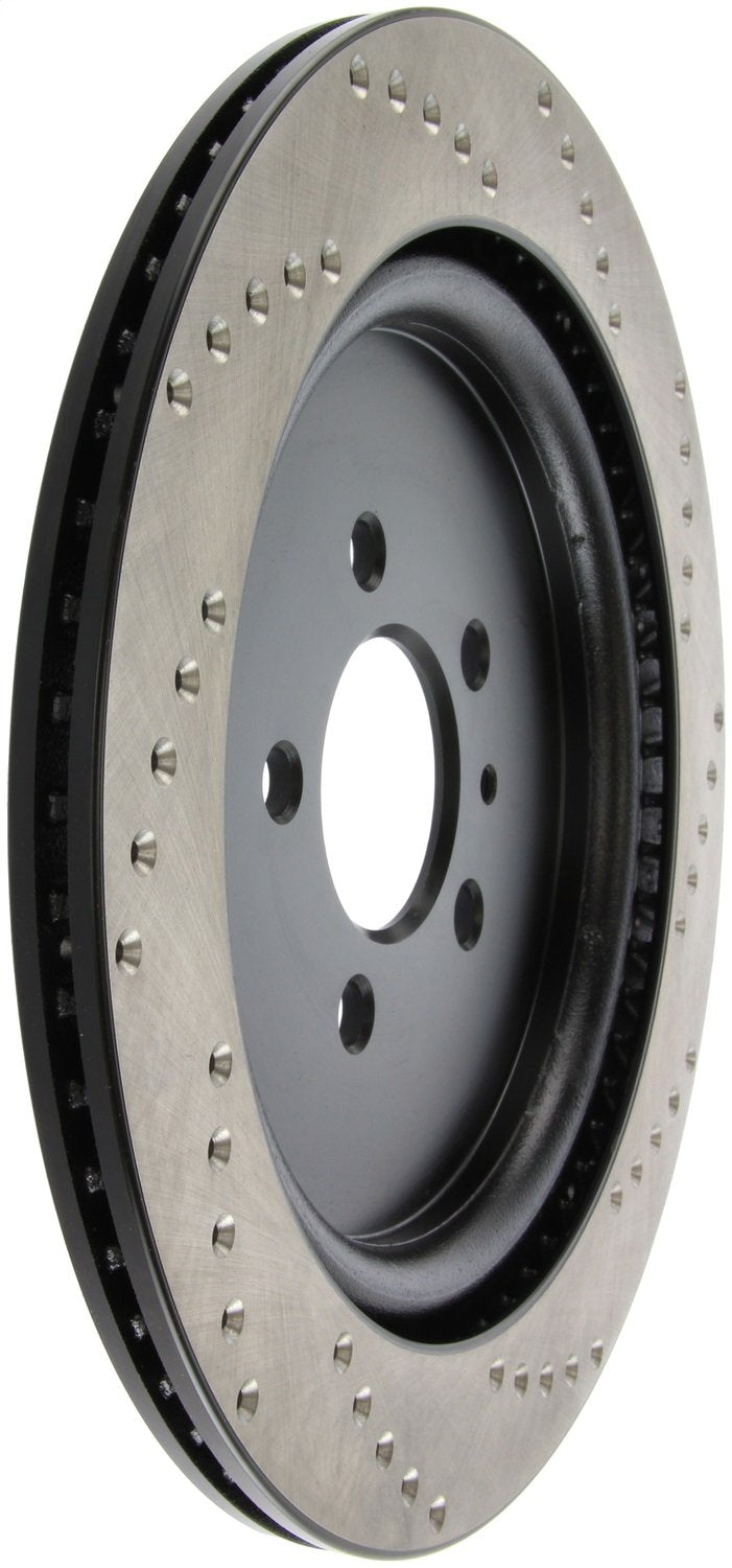 StopTech Sport 128.61105R Cross Drilled Brake Rotor (Rear Right), 1 Pack