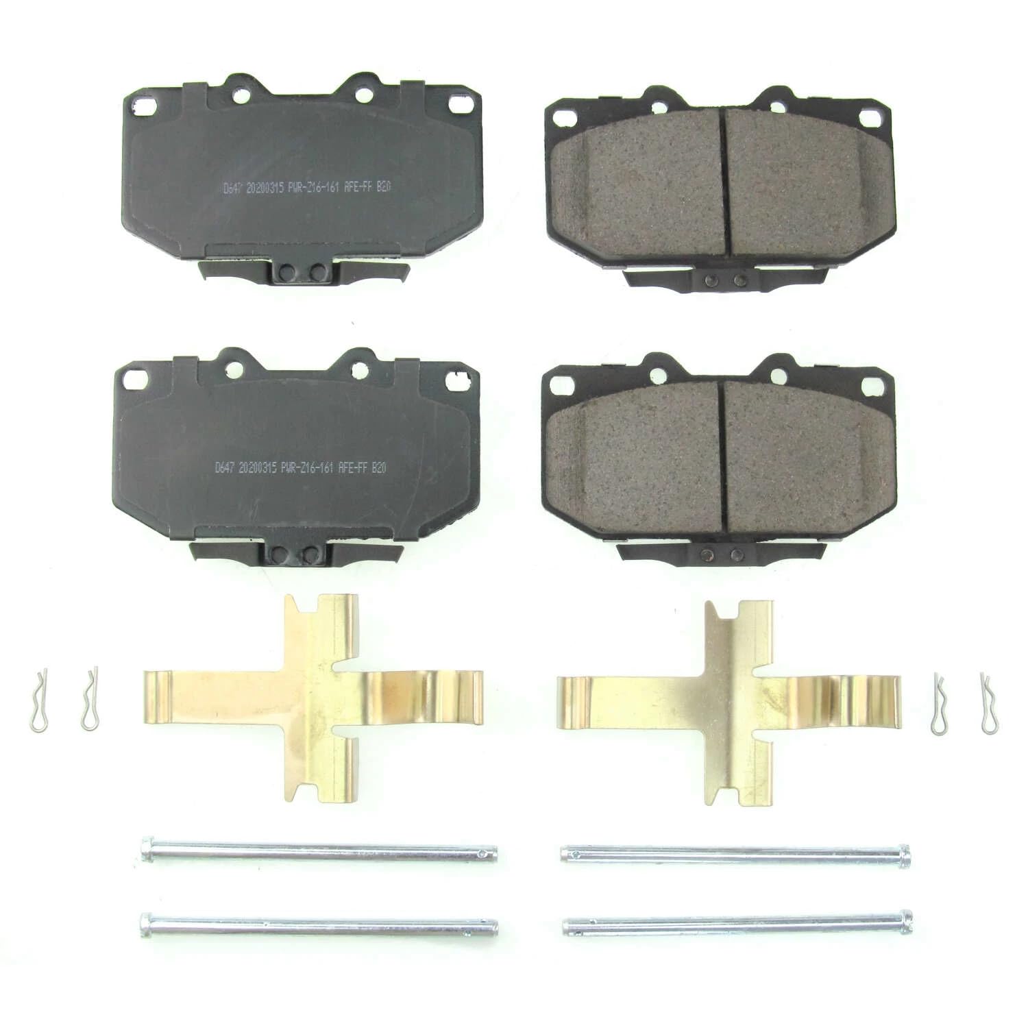 Power Stop Brake Kit Front For Nissan 300ZX 1989-96 - Ceramic Brake Pads With Installation Hardware, 17-647