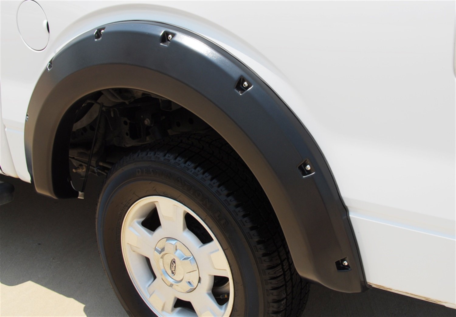 Lund Elite Series RX312SB Black Rivet Style Standard Rear Fender Flare - 2 Piece