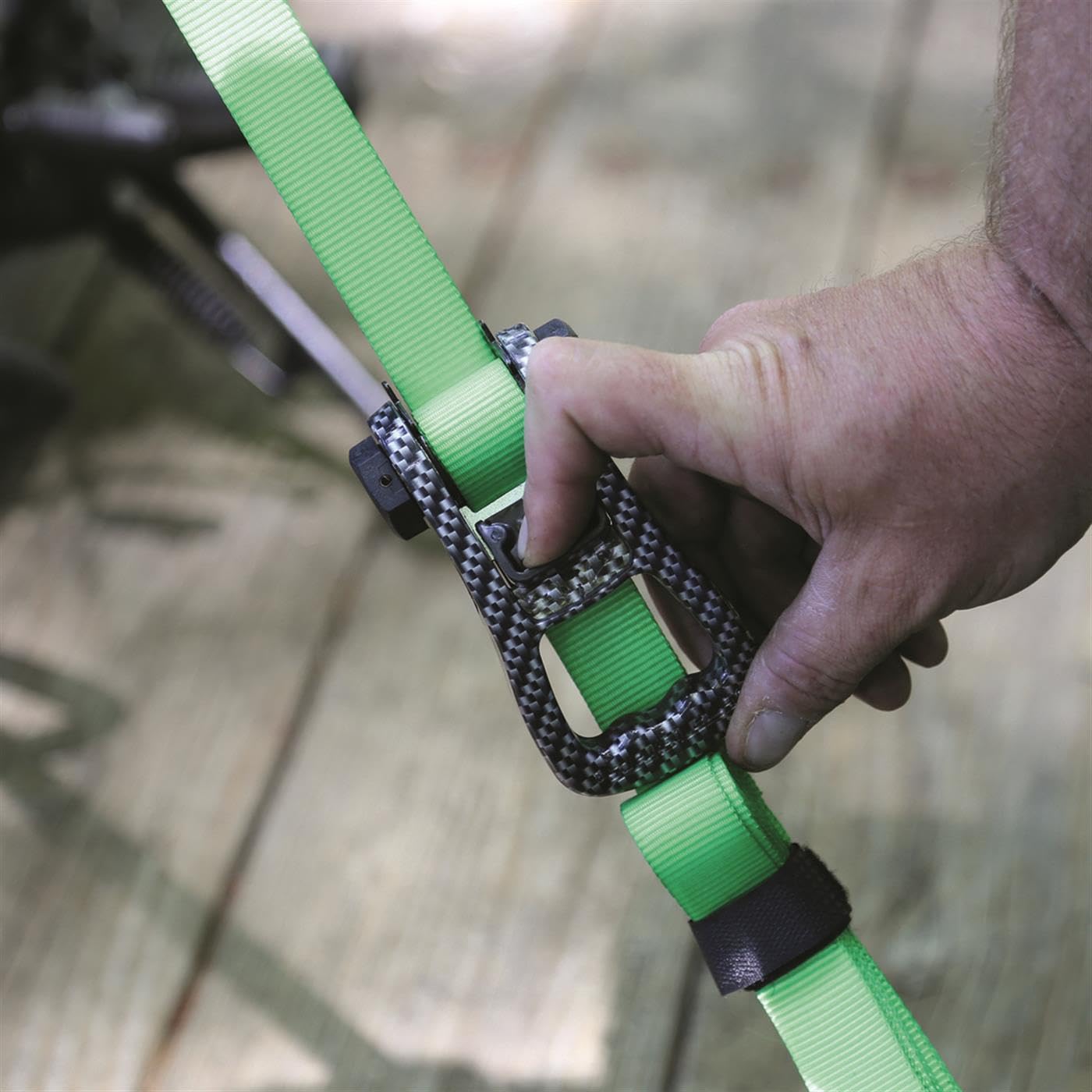 CarbonX SmartStrap Premium Ratchet Tie-Downs - 14ft.L, 4-Pack, 1,500-Lb. Breaking Strength, Green, Model Number 245