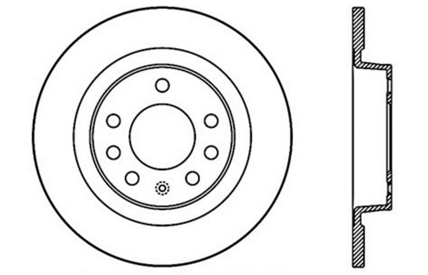 StopTech Sport 128.62094R Cross Drilled Brake Rotor (Rear Right), 1 Pack