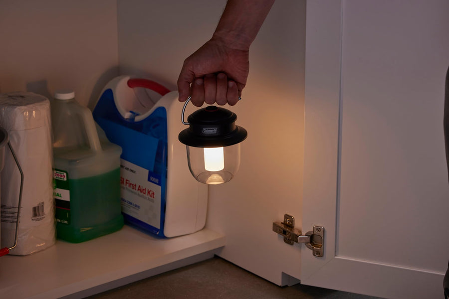 Coleman 800L Classic Rechargeable LED Lantern, Impact & Water-Resistant Lantern with Carabiner Handle & Charging Ports, Great for Camping, Power Outage, Emergencies, & More