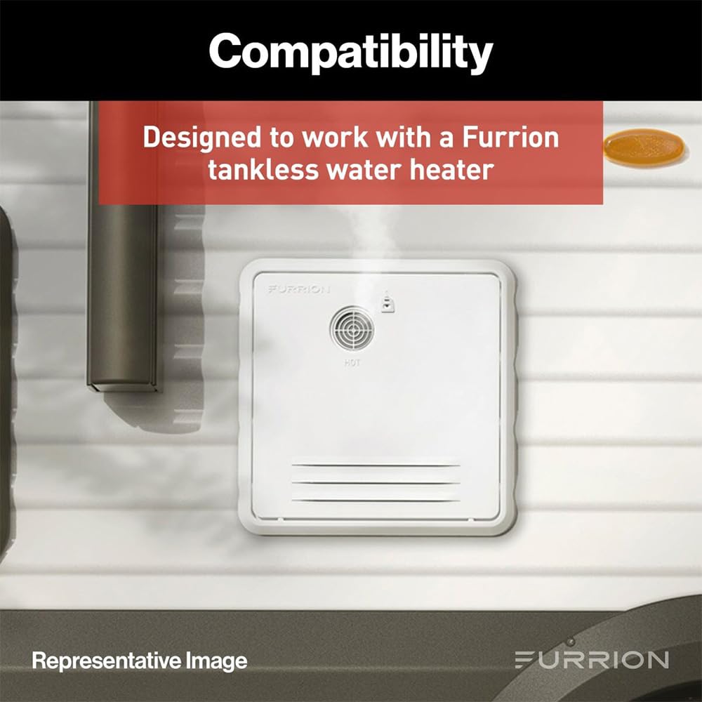 Furrion 18.1" x 16.1" Retrofit Black Door for Tankless RV Water Heating System FWH41EA-BL-AM