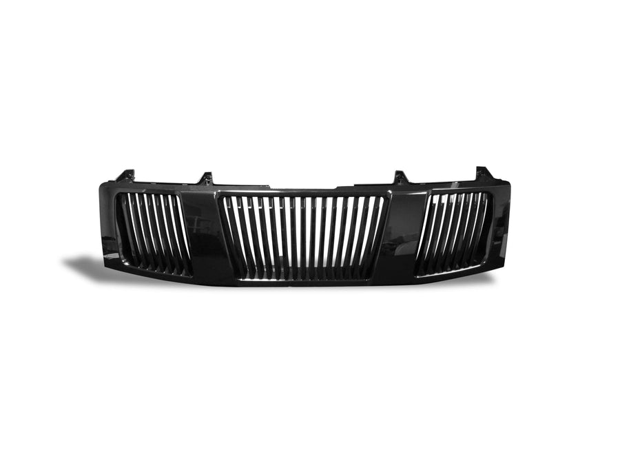 Vertical Front Hood Grille Armordillo USA 7149977 - Gloss Black Fits 2004-2007 Nissan Titan