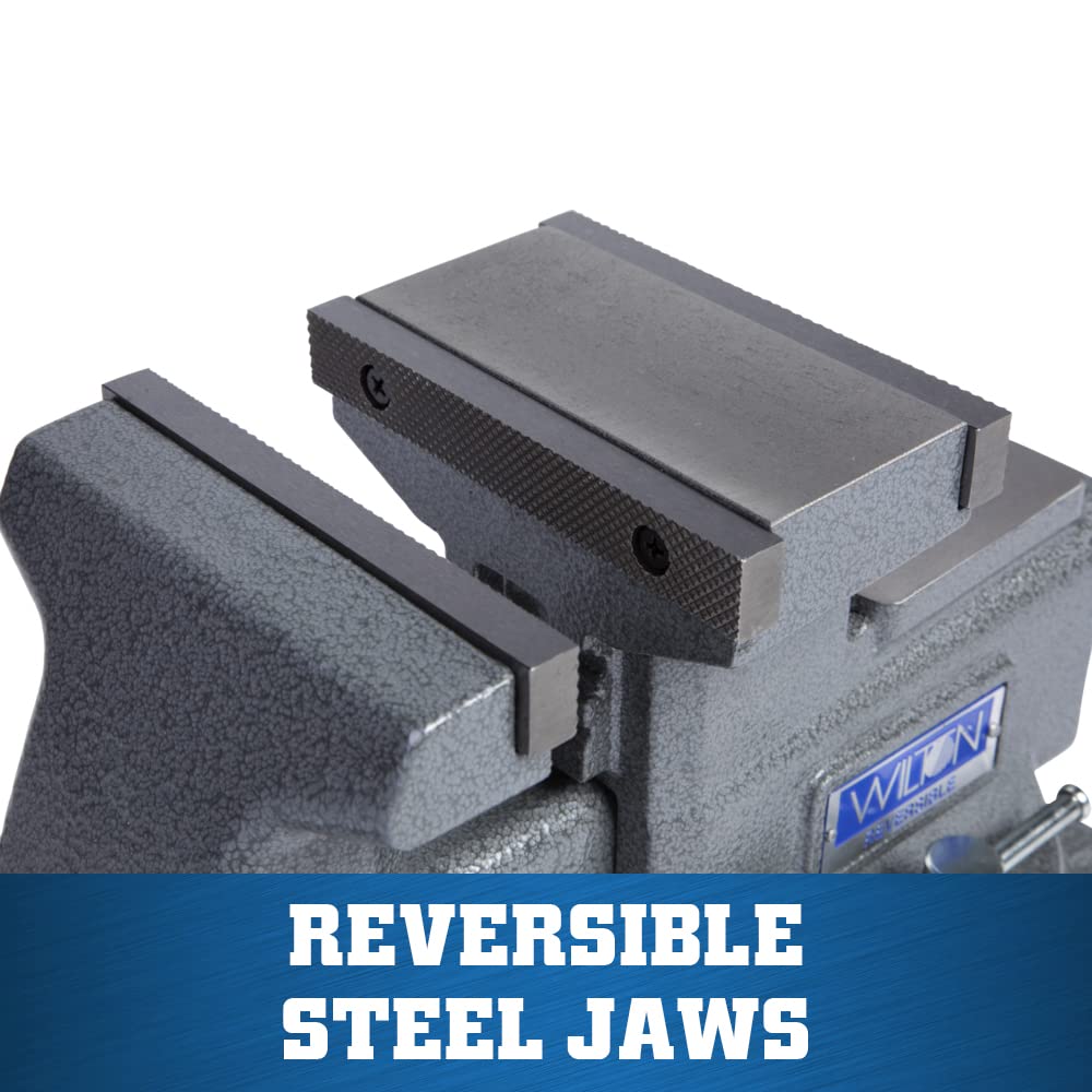 Reversible Wilton Bench Vise, 5-1/2" Jaw Width, 6-3/4" & 10-3/4" Jaw Opening, 3-3/4" Throat (Model 4550R)