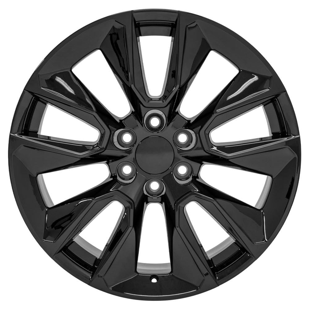 22 Inch OE Wheels CV32 Rim Fits Silverado 1500 Style 6x139.7 22x9 Gloss Black - Hollander 5916 (1)