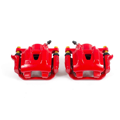 Power Stop Pair of High-Temp Red Powder Coated Rear Calipers For Toyota Sienna 2004-2010 [Model Specific]