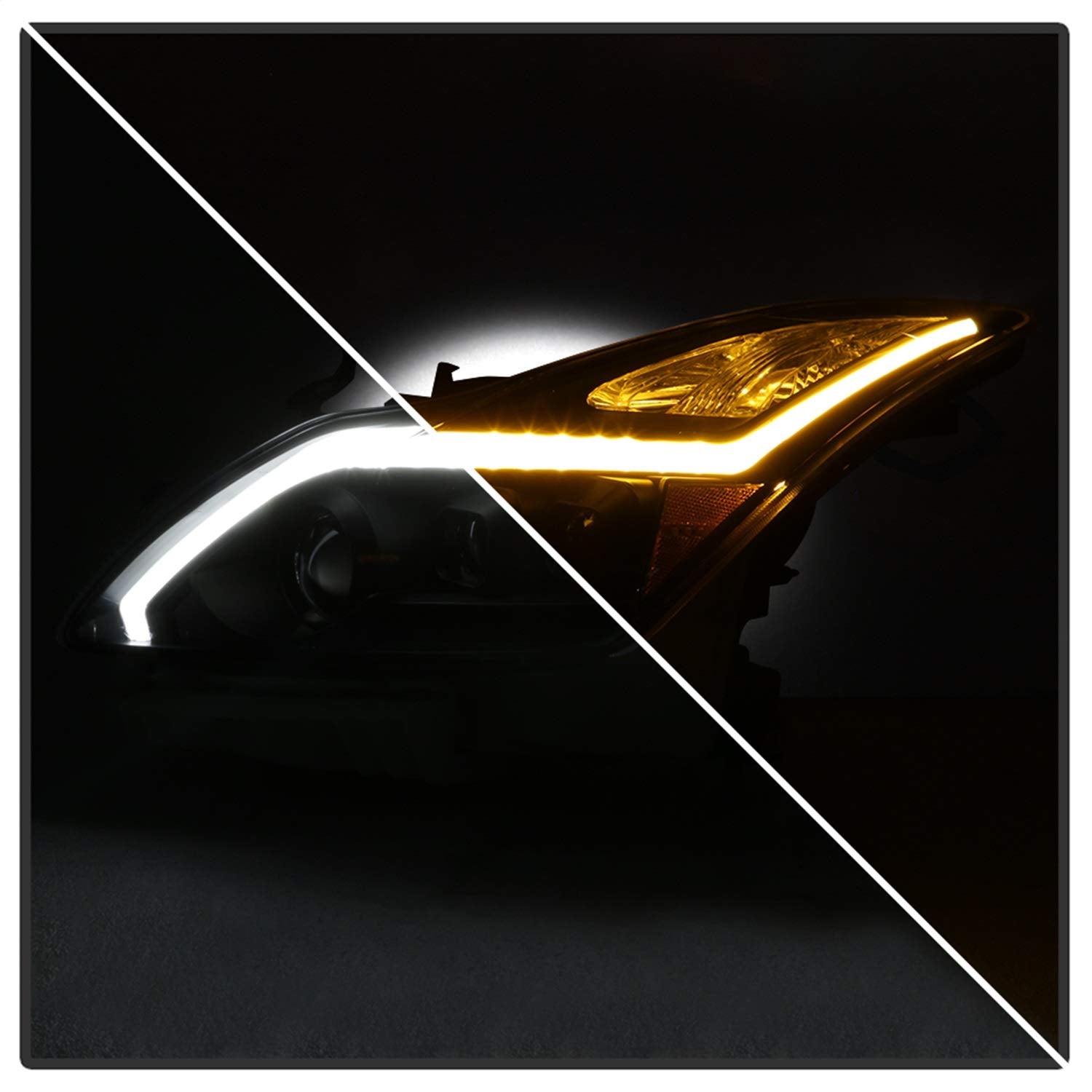 Spyder Projector Headlight Xtune PRO-JH-IG3708-2D-LB-BK, 1 Pack