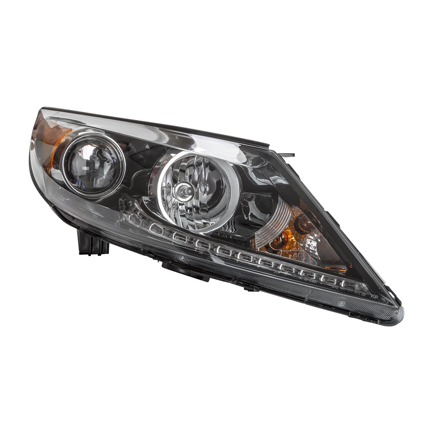Right TYC Headlight Assembly Compatible with 2011-2016 Kia Sportage