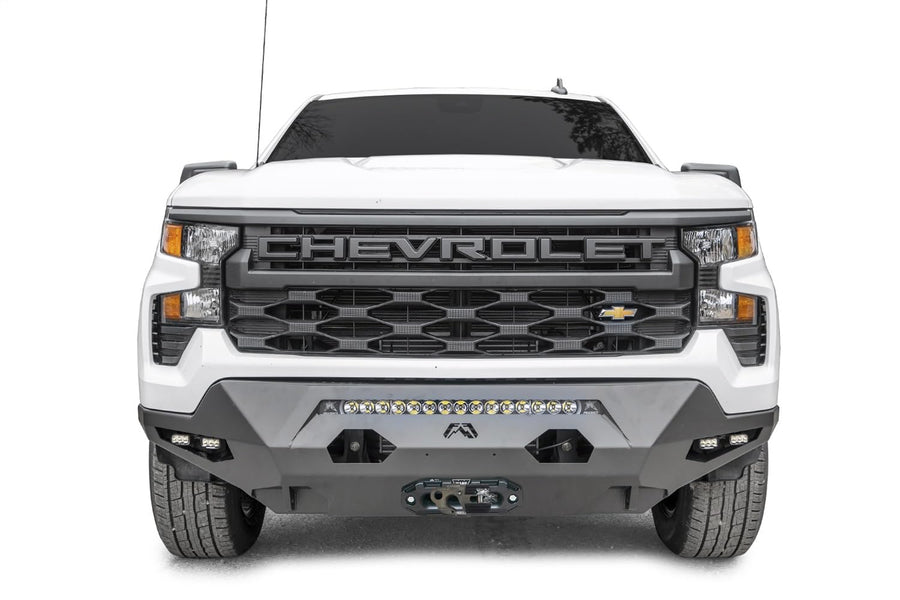 Fab Fours Matrix Front Bumper CS22-X5661-1 fits 22-22 Chevrolet Silverado 1500 - w/No Guard - Black - For Mount LED Cube Lights - D-Ring Mounts