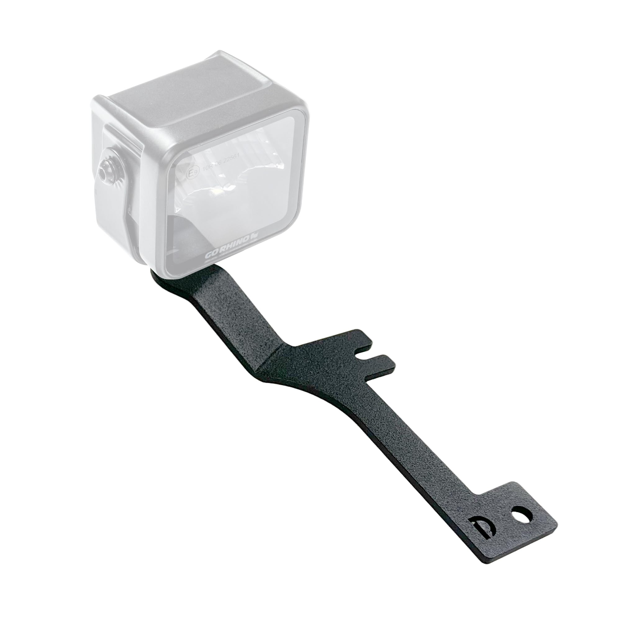 XE Go Rhino Hood Hinge Cube Light Mount | Mild Steel, Textured Black | 732240T | Fits 2019-2021 Chevrolet Silverado 1500