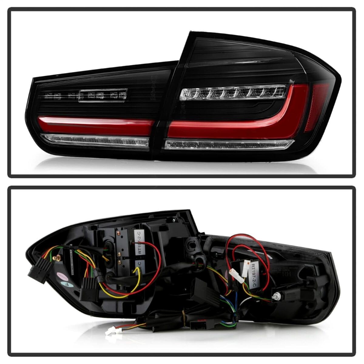 LED Tail Lights Spyder (ALT-YD-BMWF3012-SEQ-BK)