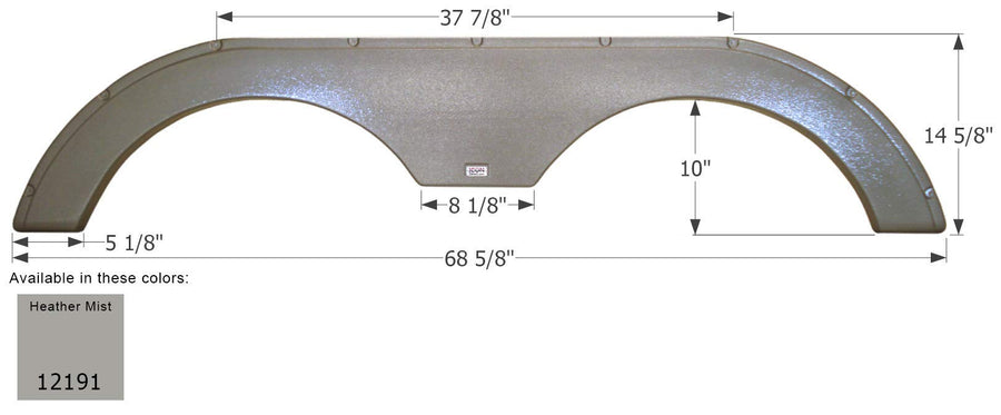 Fender Skirt ICON, Tandem, KZ, FS2191, Heather Mist Metallic